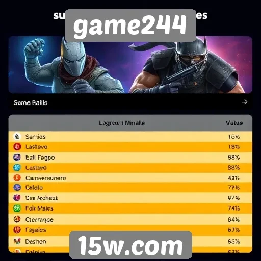 Análise da popularidade dos jogos no site game244